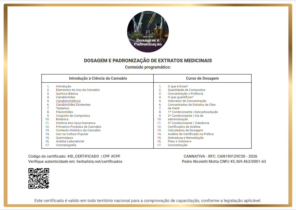 Certificado Unifatec — verso