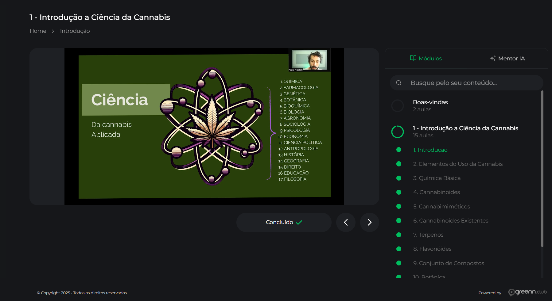 Preview do módulo Introdução à Ciência da Cannabis